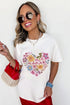 Sweet Blooms Mama Heart Graphic Print Cotton Tee