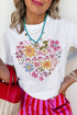 Sweet Blooms Mama Heart Graphic Print Cotton Tee