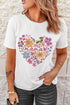 Sweet Blooms Mama Heart Graphic Print Cotton Tee