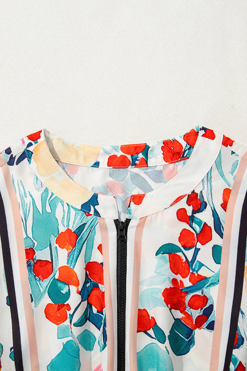 Sweet Blossom Ruffle Sleeve High Waist Flared A Line Mini Dress