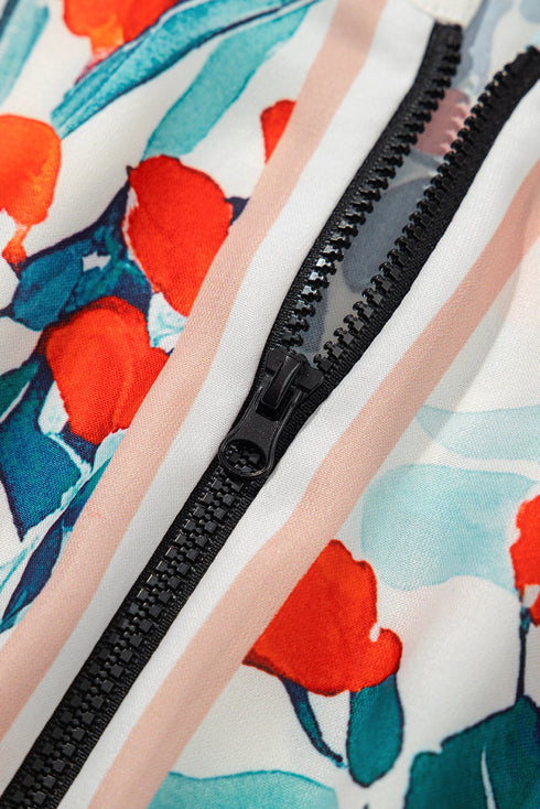 Sweet Blossom Ruffle Sleeve High Waist Flared A Line Mini Dress