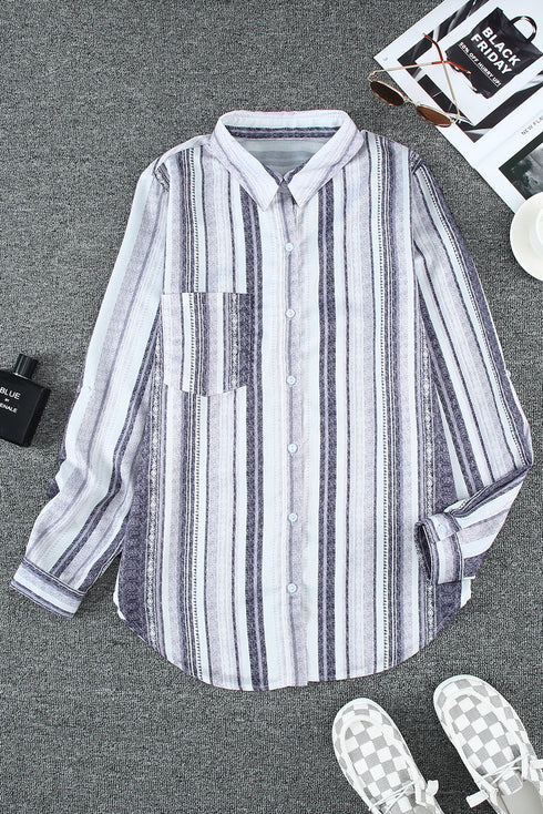 Sweet Enough Striped Button Down Top