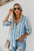 Sweet Enough Striped Button Down Top