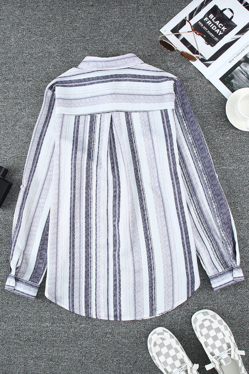 Sweet Enough Striped Button Down Top