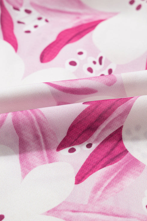 Sweet Floral Garden Smocked Frill Detail Puff Sleeve Blouse