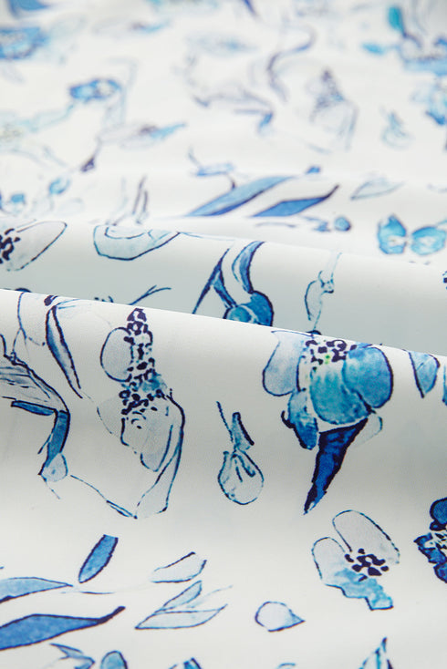 Sweet Floral Print Ruffled Short Sleeve Southern Belle Blouse Top