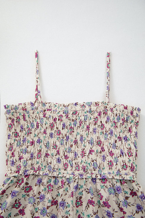 Sweet Garden Daydream Smocked Floral Spaghetti Strap Midi Sundress