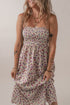 Sweet Garden Daydream Smocked Floral Spaghetti Strap Midi Sundress