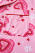 Sweet Heart Cake Print Ruffle Trim Two Piece Sleepwear