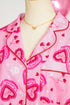 Sweet Heart Cake Print Ruffle Trim Two Piece Sleepwear