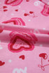 Sweet Heart Cake Print Ruffle Trim Two Piece Sleepwear