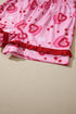 Sweet Heart Cake Print Ruffle Trim Two Piece Sleepwear