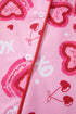 Sweet Heart Cake Print Ruffle Trim Two Piece Sleepwear