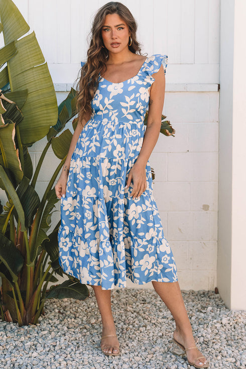 Sweet Magnolia Garden Tiered Midi Dress