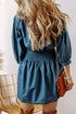 Sweet Savannah Shirred Button-Front Mini Dress