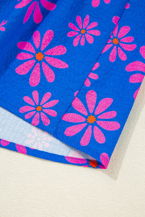 Sweet Summer Daisies Colorblock Flutter Sleeve Tank Top