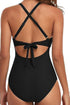 Sweetheart Neckline Twist Front Cutout One Piece Swimsuit