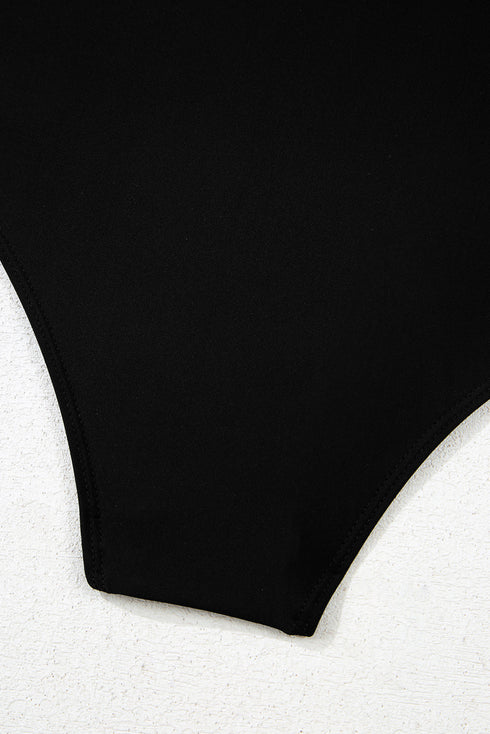 Sweetheart Neckline Twist Front Cutout One Piece Swimsuit