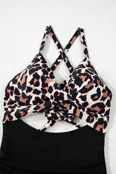 Sweetheart Neckline Twist Front Cutout One Piece Swimsuit
