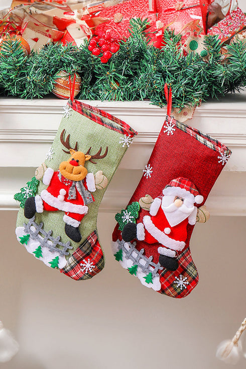 Swirl Sequin Curled Toe Satin Fabric Stocking