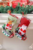 Swirl Sequin Curled Toe Satin Fabric Stocking