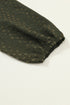 Swiss Dot Eyelet Ruffle Shoulder Long Sleeve Blouse