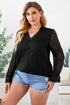 Swiss Dot Lace Splicing Plus Size Blouse