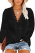 Swiss Dot Lace Splicing Plus Size Blouse
