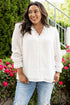 Swiss Dot Lace Splicing Plus Size Blouse