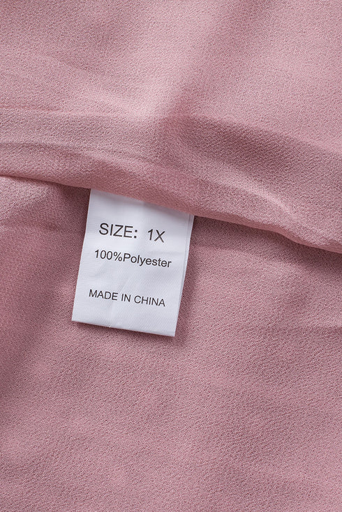 Swiss Dot Lace Splicing Plus Size Blouse