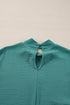 Swiss Dot Long Balloon Sleeve Loose Fit Blouse