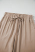 Tailored Buttoned Vest Drawstring Wide Leg Pant Sets