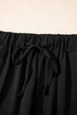Tailored Buttoned Vest Drawstring Wide Leg Pant Sets