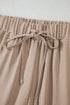 Tailored Buttoned Vest Drawstring Wide Leg Pant Sets