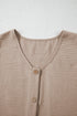 Tailored Buttoned Vest Drawstring Wide Leg Pant Sets