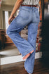 Tailored Center Seam High Rise Wide Leg Jeans