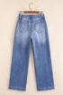 Tailored Center Seam High Rise Wide Leg Jeans