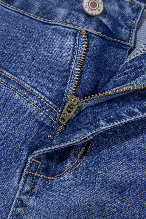 Tailored Center Seam High Rise Wide Leg Jeans