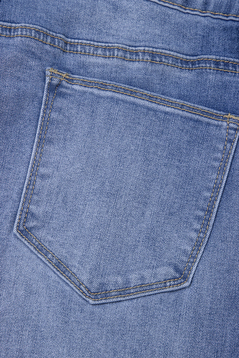 Tailored Center Seam High Rise Wide Leg Jeans