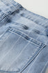Tailored Pinstripe Multi Button Wide Leg Jeans