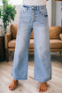 Tailored Pinstripe Multi Button Wide Leg Jeans