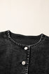 Tailored Western Buttoned Front Slit Denim Vest