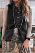 Tailored Western Buttoned Front Slit Denim Vest