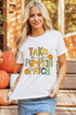 Take Me To The Pumpkin Patch Playful Autumn Graphic Tee Shirt