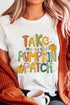 Take Me To The Pumpkin Patch Playful Autumn Graphic Tee Shirt
