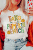Take Me To The Pumpkin Patch Playful Autumn Graphic Tee Shirt