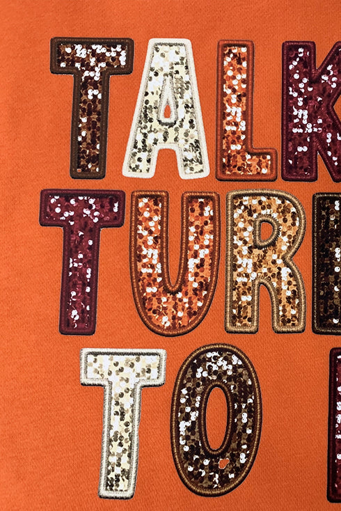 Talk Turkey To Me Graphic Crewneck Sweatshirt