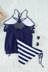 Tankini With Stripes Patchwork