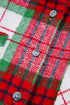 Tartan Plaid Flannel Button Front Patch Pocket Drop Shoulder Shacket