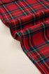 Tartan Plaid Square Neck Puff Sleeve Knot Waist Maxi Dress